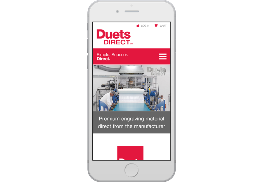 Duets Direct mobile homepage