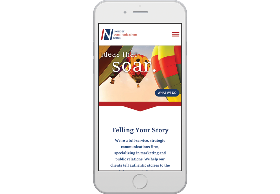 Neuger Communications mobile homepage